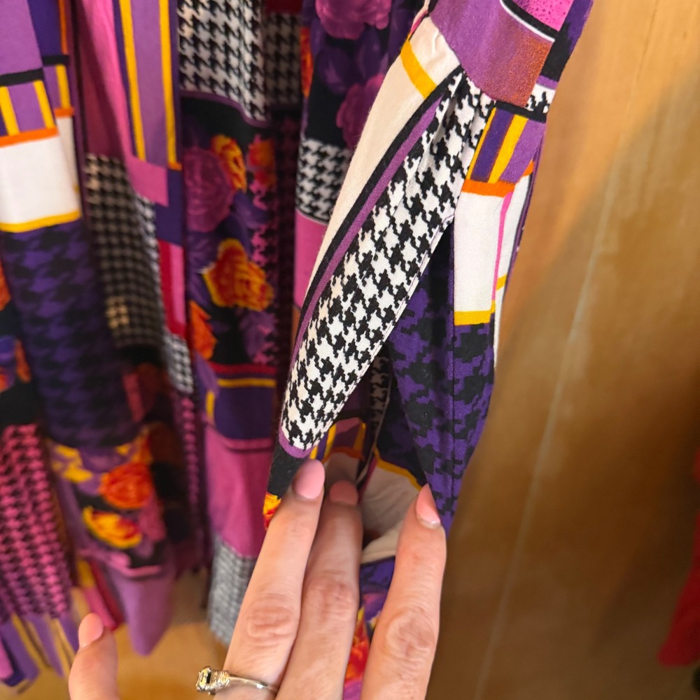 Freestyle Vintage Patchwork Floral Houndstooth Mi… - image 6